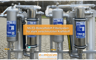 MicFil-Biokraftstoff-Filtersystem für stark verschmutzten Kraftstoff