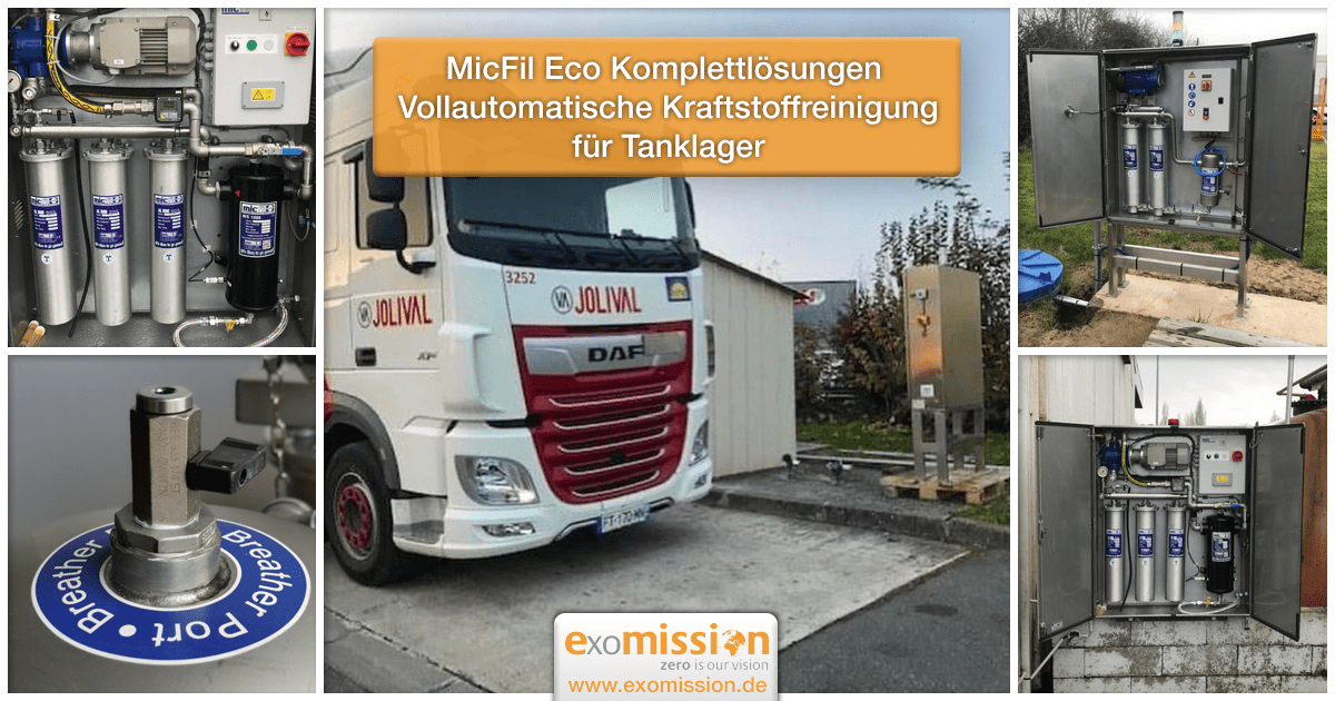 MicFil Eco Komplettlösungen Vollautomatische Kraftstoffreinigung für Tanklager